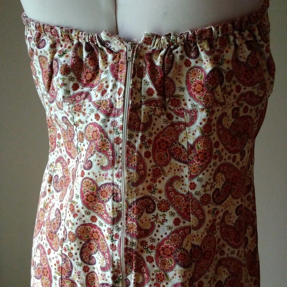 Handmade Midi Dress Paisley Women's Size Large - Picture 7 of 8